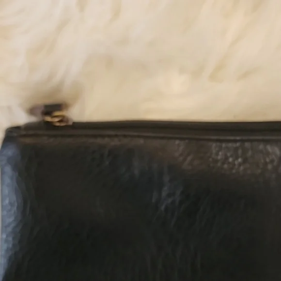 Free People Black Leather Hand Bag 15" x 12" - Picture 5 of 12